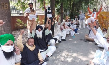 कृषि अध्यादेश के खिलाफ किसानों का प्रदर्शन