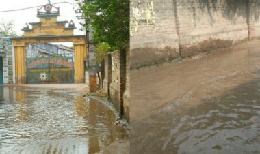 लखीबाग मुहल्ले में जलजमाव व कीचड़ से लोग परेशान