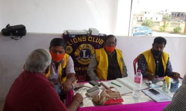 लायंस क्लब ऑफ धुर्वा के सौजन्य से मधुमेह व रक्तचाप जांच शिविर आयोजित