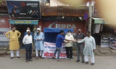 मेन रोड दुकानदार सहयोग समिति ने जरुरतमंदों के बीच किया भोजन वितरण