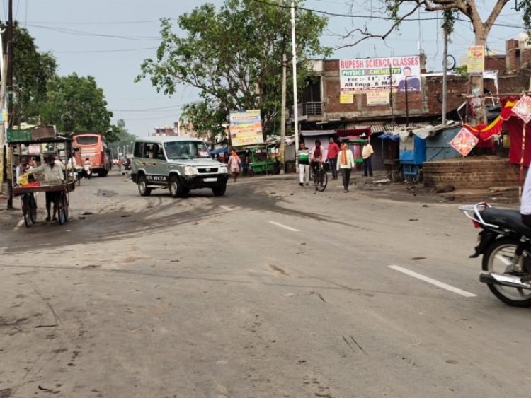 लॉक डाउन क़ा सख्ती से पालन कराने के लिए सड़क पर उतरे थानाध्यक्ष