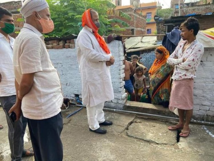 विधायक ने पीड़ित परिवार से मिलकर मुआवजा का दिये संताबना