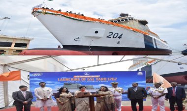 गोवा शिपयार्ड में निर्मित प्रदूषण नियंत्रण पोर्ट का  जलावतरण समारोह