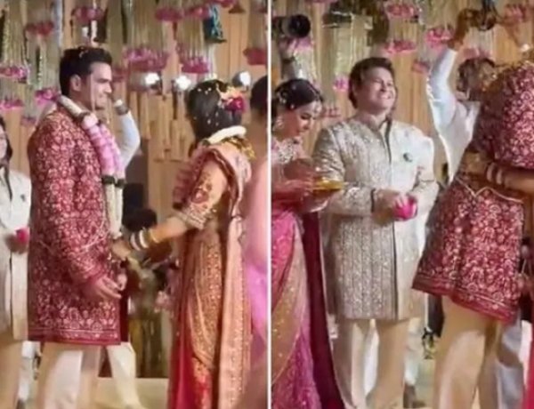 सचिन तेंदुलकर के बेटे अर्जुन तेंदुलकर की हुई शादी, सानिया के साथ लिए सात फेरे, अमिताभ, अंबानी, राहुल द्रविड़ और धोनी भी हुए शामिल